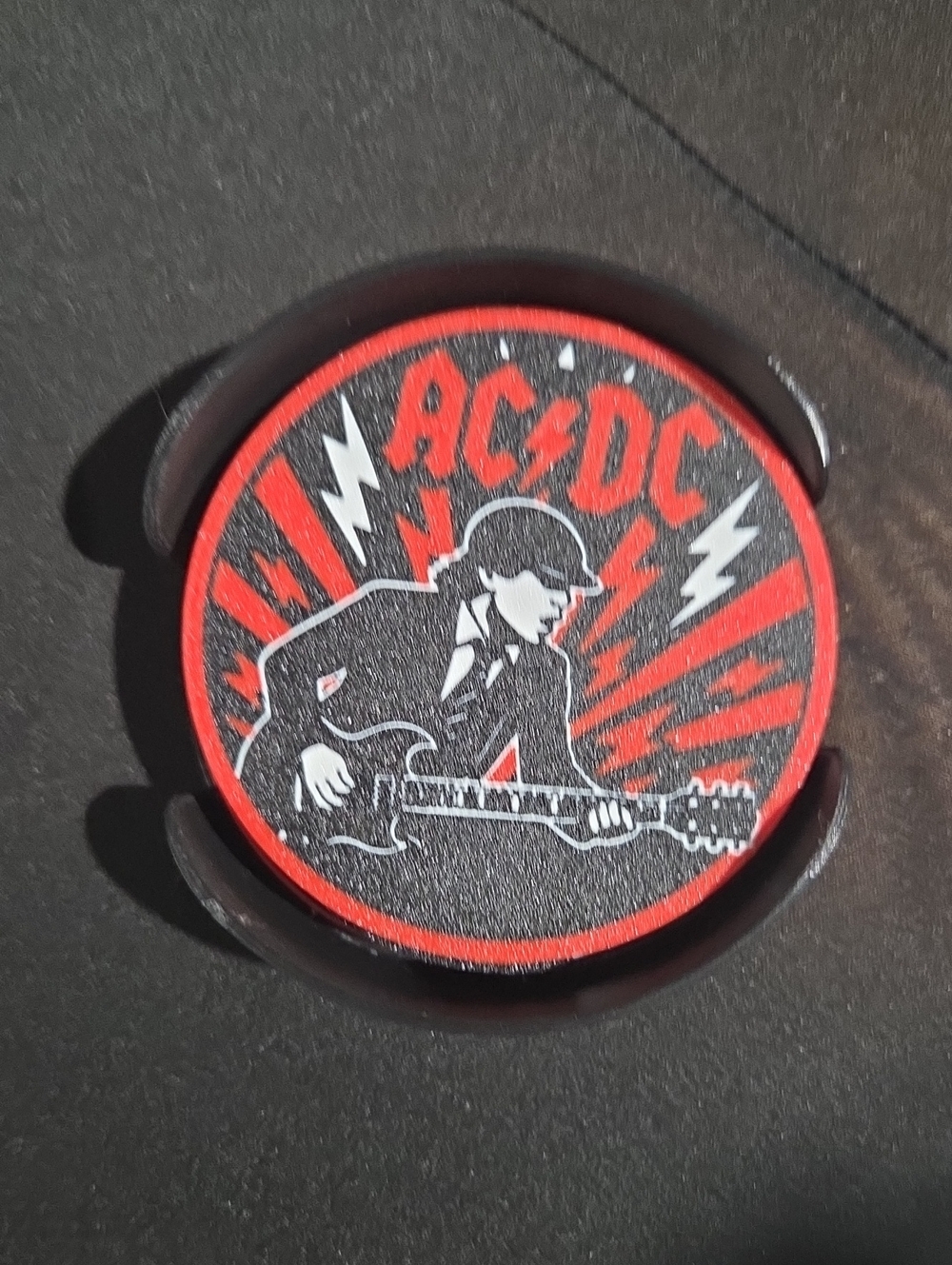 AC/DC Red & Black Guitar Lightning PopSocket